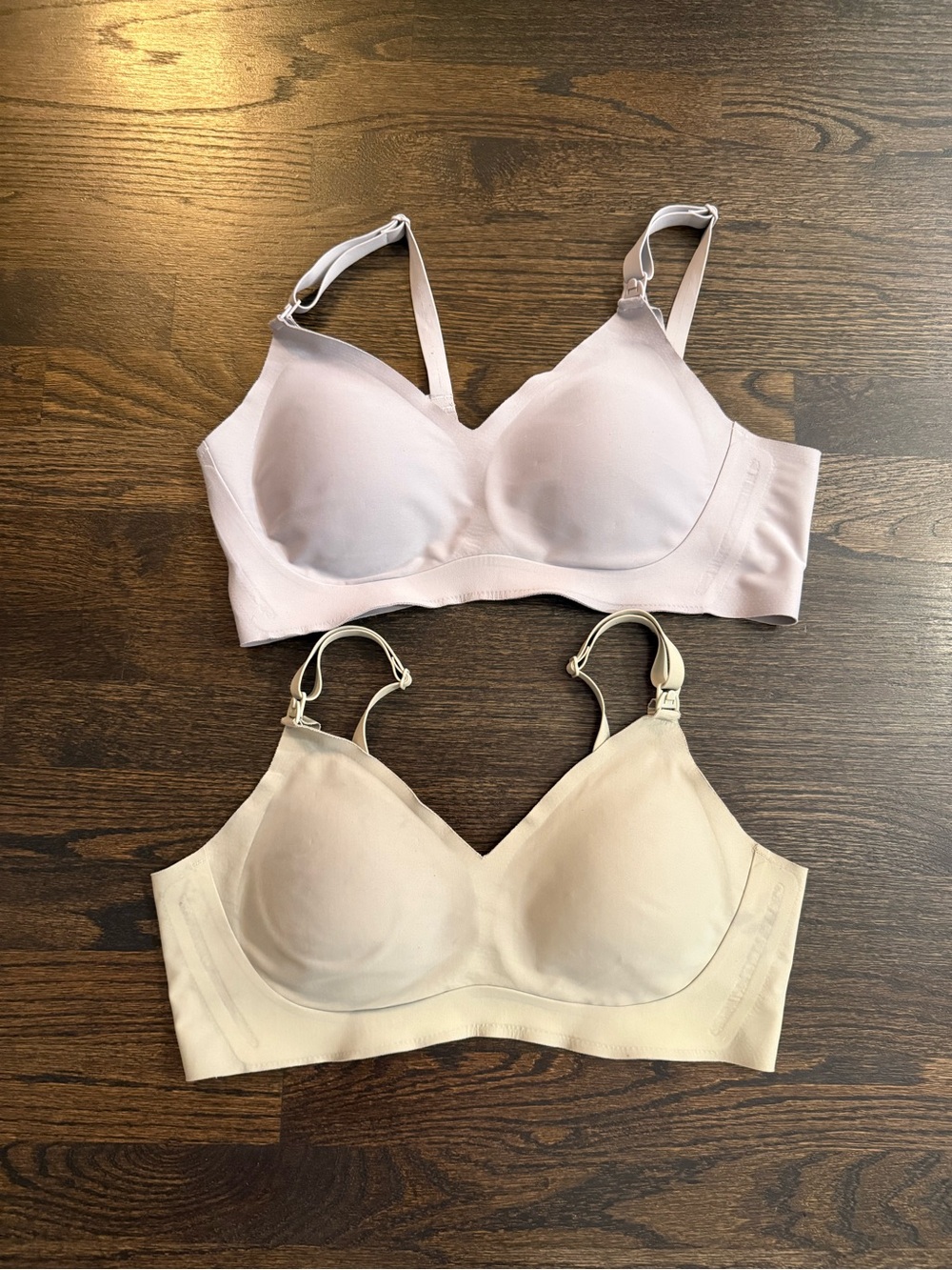 2 sets Nursing bras size L/85c（38c）green grey